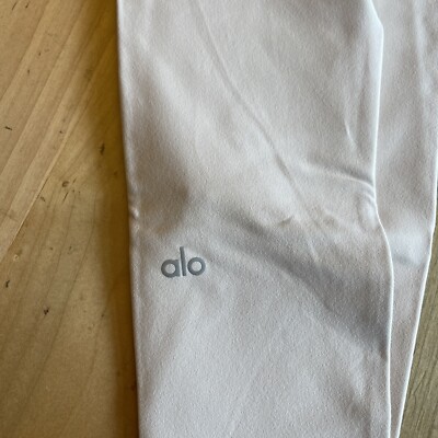 Alo Yoga Women's High Waist Airbrush Moto White Legging Size XS