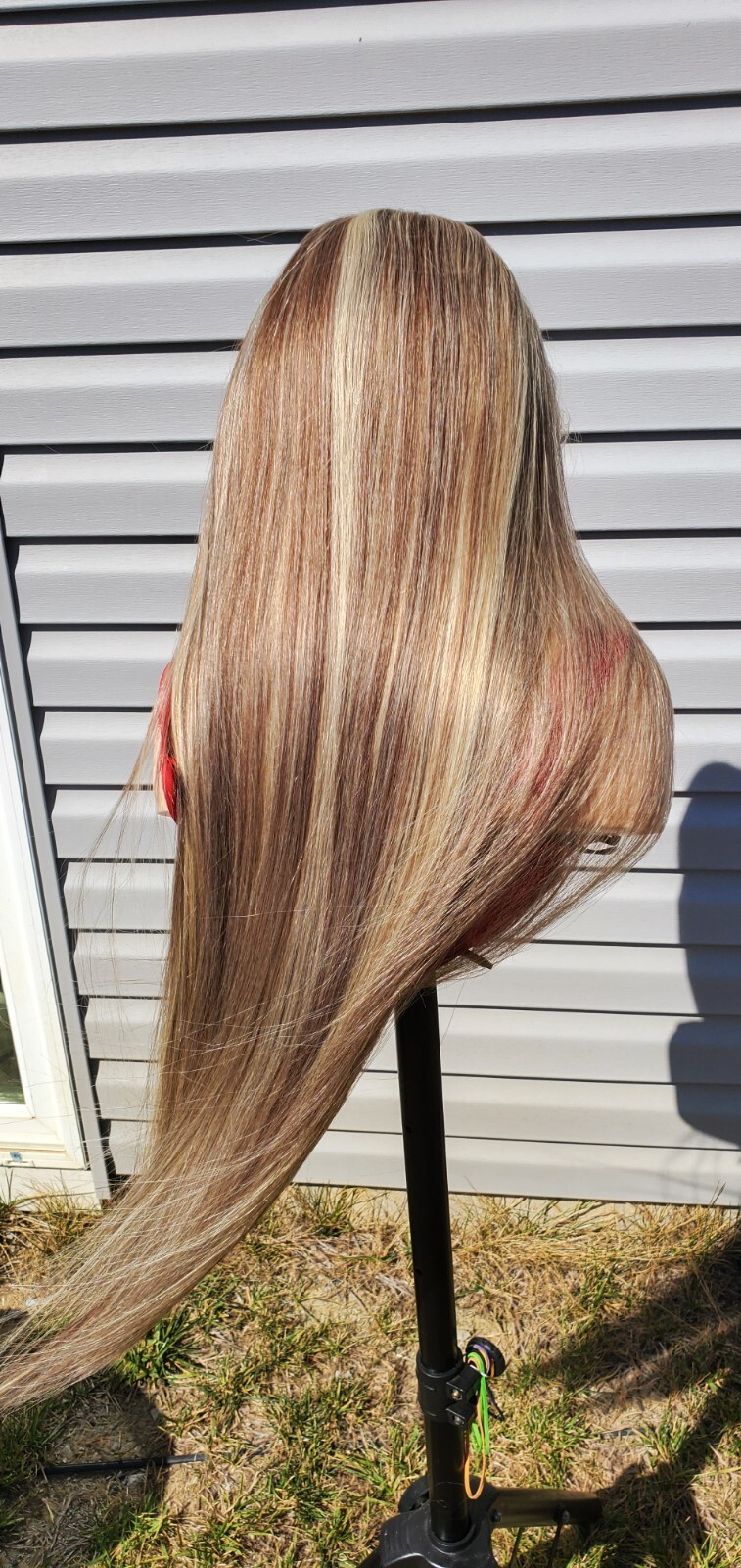 Bone Straight 13x4 Lace Front Human Hair Wigs HD 32inches biscuit ...