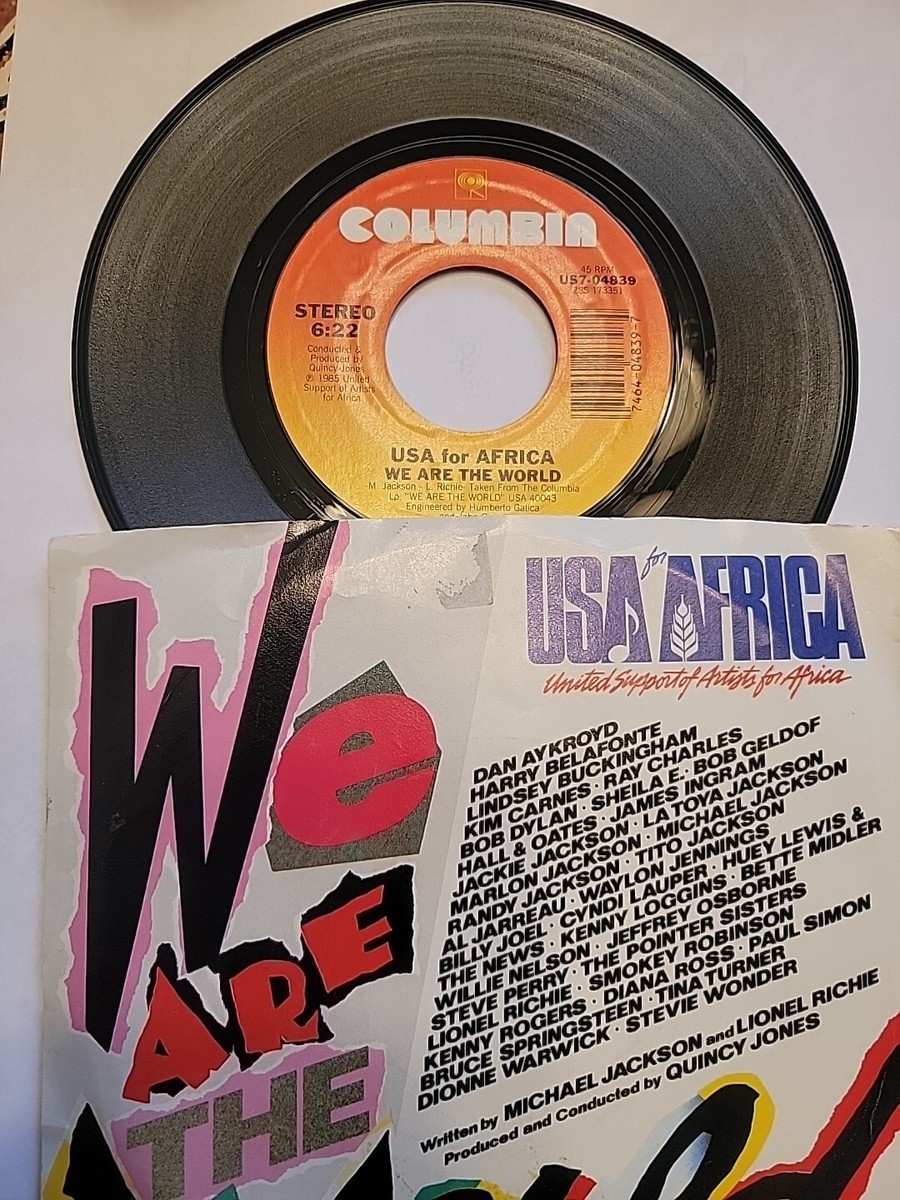 We Are The WORLD 45RPM MICHAEL JACKSON 7