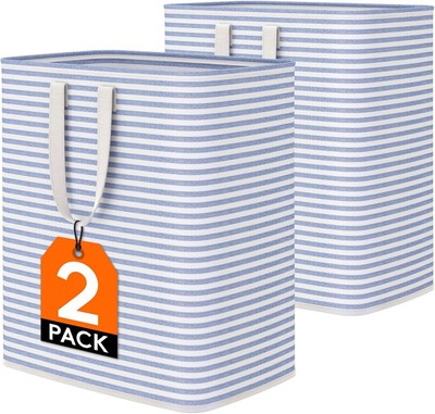 Lifewit 2 Pack Laundry Hamper Large Collapsible 2 x 100L, Blue