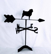 pug roof mount weathervane black wrought iron look made in usa