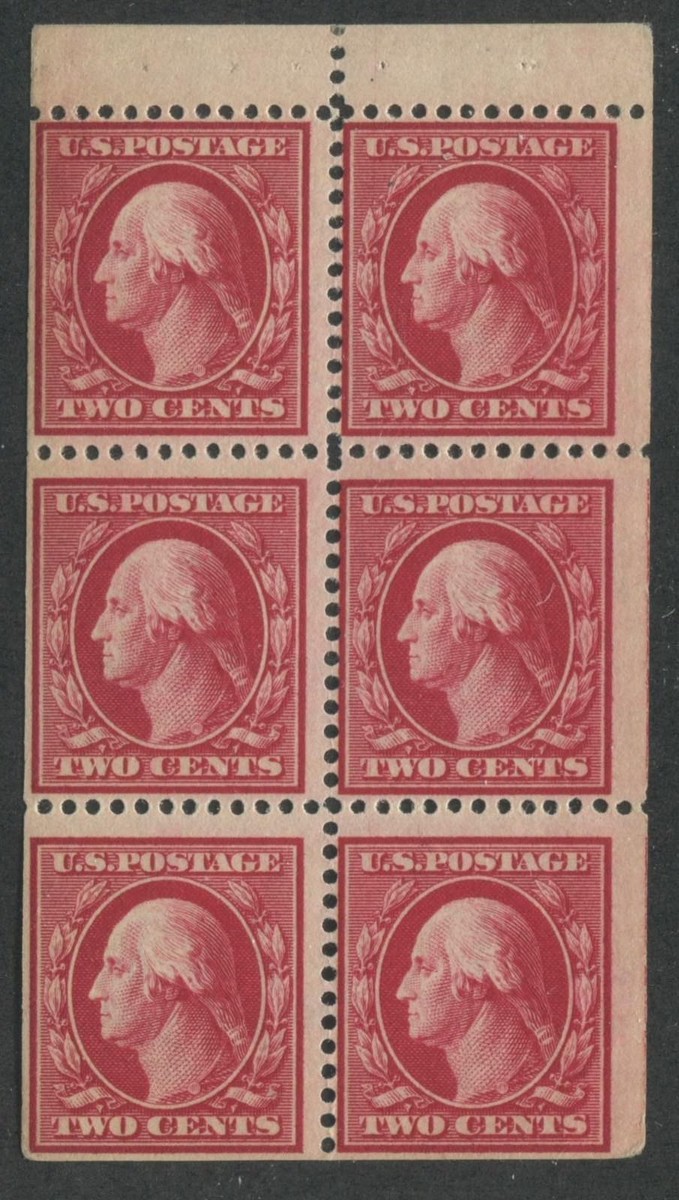 切手18 1908 US Stamp #332a Mint Never Hinged Fine Booklet Pane of 6 | eBay