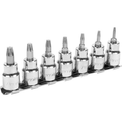 7-teiliges TRX Star-Bit-Set mit Innensechskant - 3/8 Zoll Vierkant - beschädigte & abisolierte Schrauben