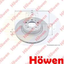 Fits Tesla Model 3 2017- Electric Brake Disc Front Howen #1 104461100D