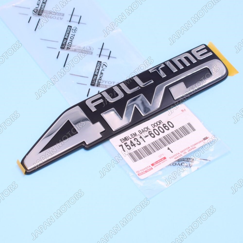 OEM Toyota Rear FULL TIME 4WD Emblem Back Door For Land Cruiser