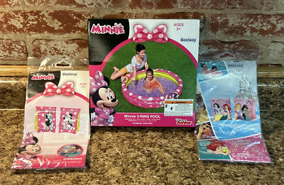 Disney Junior Minnie Pool Fun Day Set 3-Ring Pool and (2) Sets of Armbands