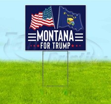 MONTANA FOR TRUMP 18x24 Yard Sign WITH STAKE Corrugated Bandit 2024