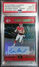 2018 Illusions Patrick Mahomes Veteran Signs #5/5 PSA 9 Auto 10 🔥 POP 1 🔥 
