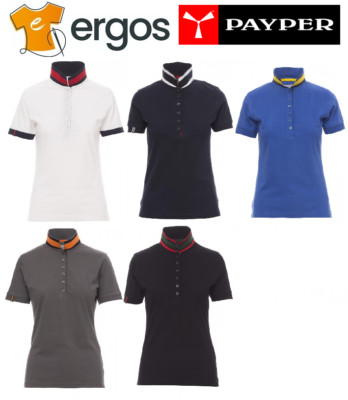 Payper MEMPHIS LADY 6 Button Off Short Sleeve Polo Shirt Cotton