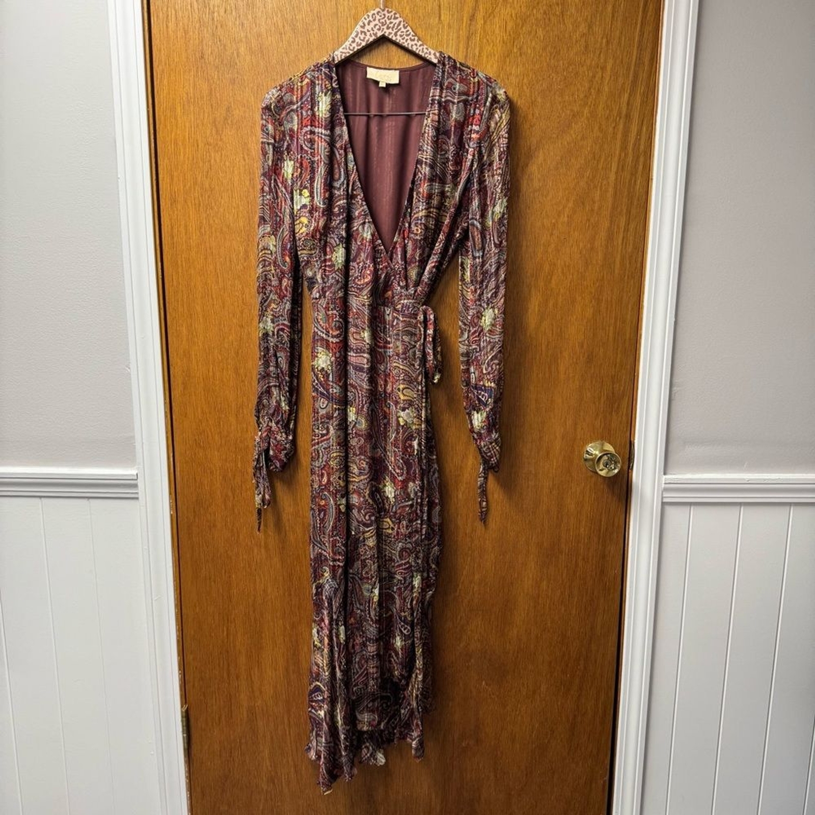 Love Sam Love the Label Anthropologie Moroccan Paisley Wrap Dress Large L