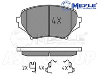 Meyle Bremsbelagsatz, Vorderachse Mit Anti Quietsch Platte 025 242 9714/W