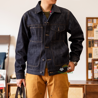 Red Tornado 14Oz Cruiser Denim Jacket Work Coat Loose Casual Top