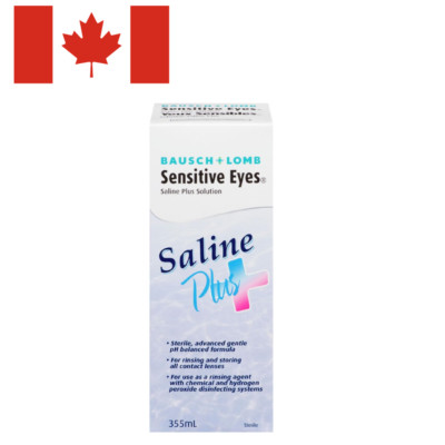 Bausch & Lomb Sensitive Eyes Saline Plus Solution, 355ml