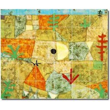 Paul Klee Abstract Painting Ceramic Tile Mural PT04971. 48 x 40 (30) 8x8 tiles
