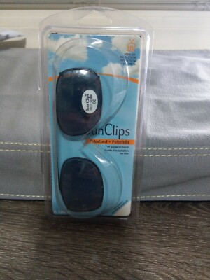 Sun Clips Sunglasses Polarized Glide-On Fits Metal or Plastic. 50 Rect 