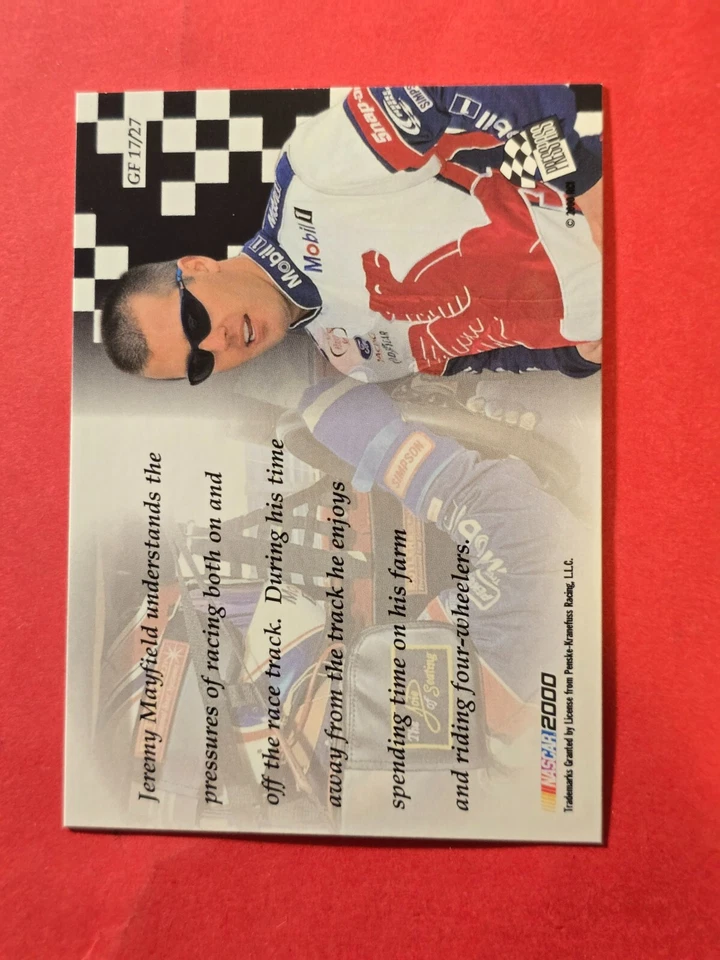 2000 Press Pass Optima G Force #GF17 Jeremy Mayfield, cd1 - Image 3 of 4