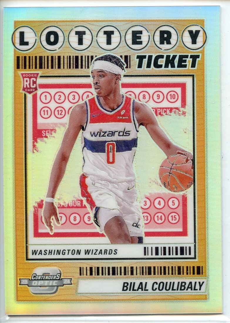 2023-24 Contenders Optic Lottery Ticket #2 Bilal Coulibaly Wizards RC Rookie