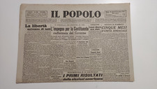 IL POPOLO 8 NOVEMBRE 1944 GIORNALE D' EPOCA WW2 ELEZIONI AMERICANE
