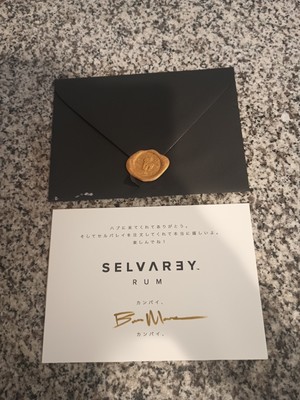 Bruno Mars Autographed Selvarey Rum Card