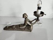 Vintage Art Deco Art Nouveau 1920’s Style Sculpture Lamp Flapper Chandler I T 1