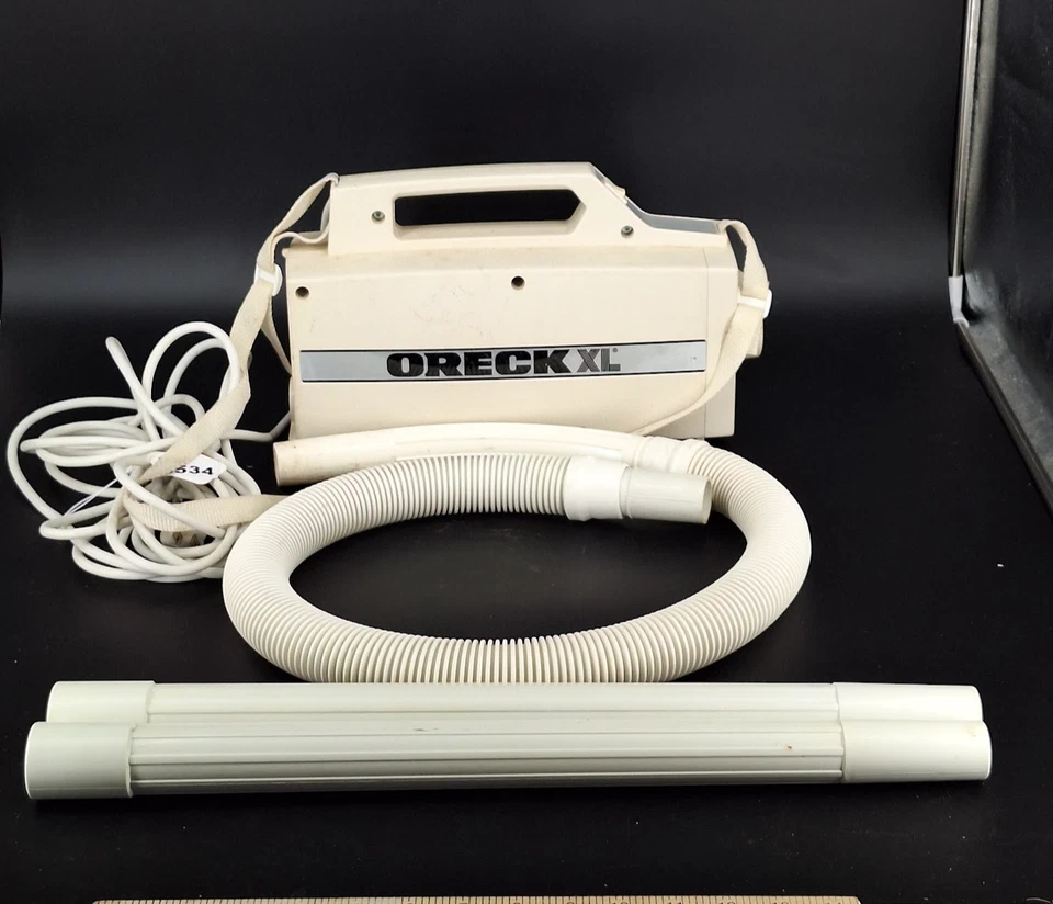 Oreck XL Compact Canister Vacuum Cleaner White w/ Hose and 2 Extensions - Image 3 of 4