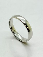 18ct (750) White Solid Gold Wedding Band – 4.0mm