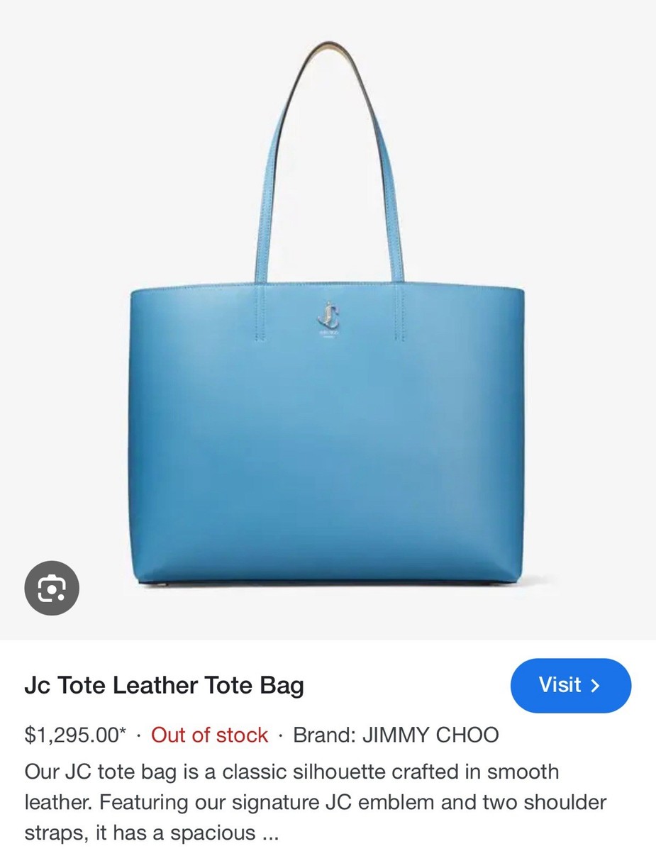 Jimmy Choo Authentic ❗️Leather Shoulder Tote Bag Blue | eBay