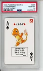1996 Pokemon Red Playing Card Charmander Ace of Clubs PSA 10