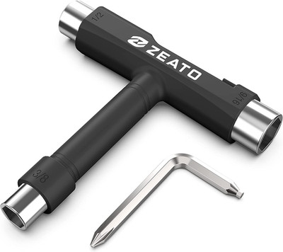 All-In-One Skate Tools Multi-Function Portable Skateboard T Tool Accessory with