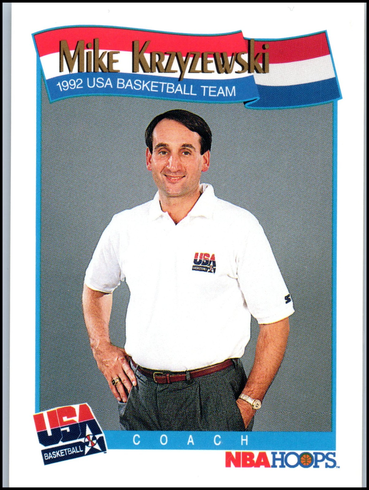1991-92 NBA Hoops - Mike Krzyzewski #588 (RC)