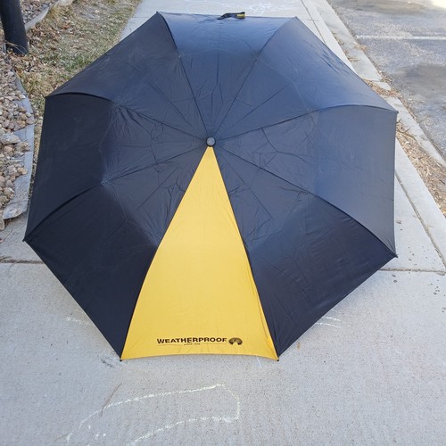 Essex Black & Yellow Weatherproof Umbrella 48" Diameter Opened