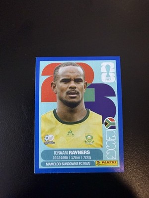 2026 Panini World Cup Blue Parallel Sticker - Iqraam Rayners RSA 18