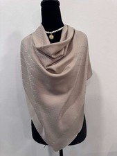 Valentino Silk Scarf Beige Hand Rolled Made in Italy