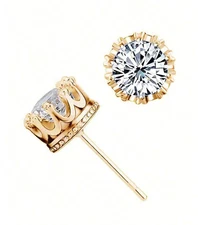 Aretes Argollas en Oro 14K Pendientes Joyería Dormilonas Brillantes para Mujer Z