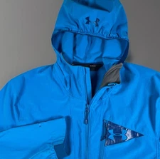 Under Armour ColdGear Full Zip Hooded Jacket Men's L Performance XStorm Stretch