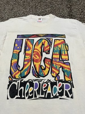 Vintage 90 s Single Stitch UCA United Cheerleading Association White T Shirt L