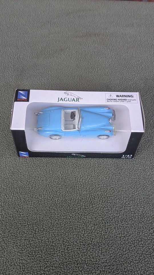 Jaguar XK120 Roadster NewRay 1/43 Scale Diecast- Light Blue (New in box) - Image 2 of 3