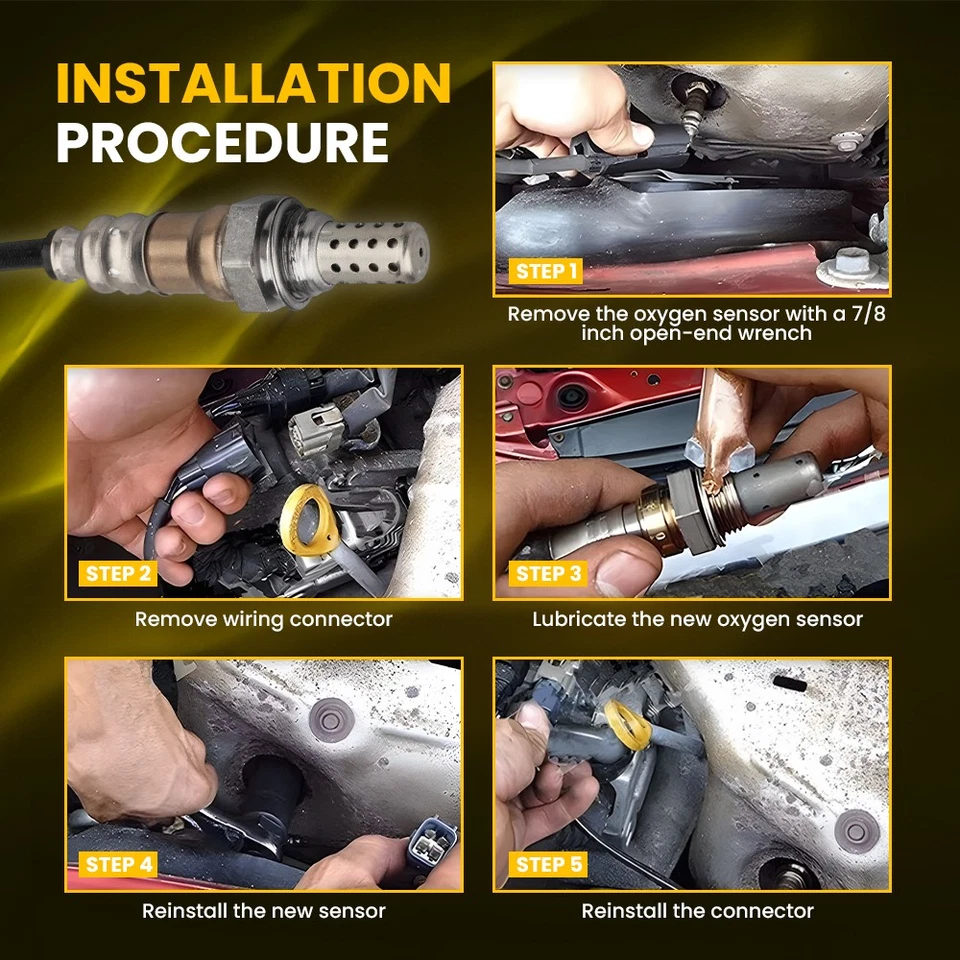 4X Sensor de oxígeno arriba+abajo para BMW X3 X5 135I 2008-2010 325 328 335I 528I 3,0 L EAH Foto 4 de 4