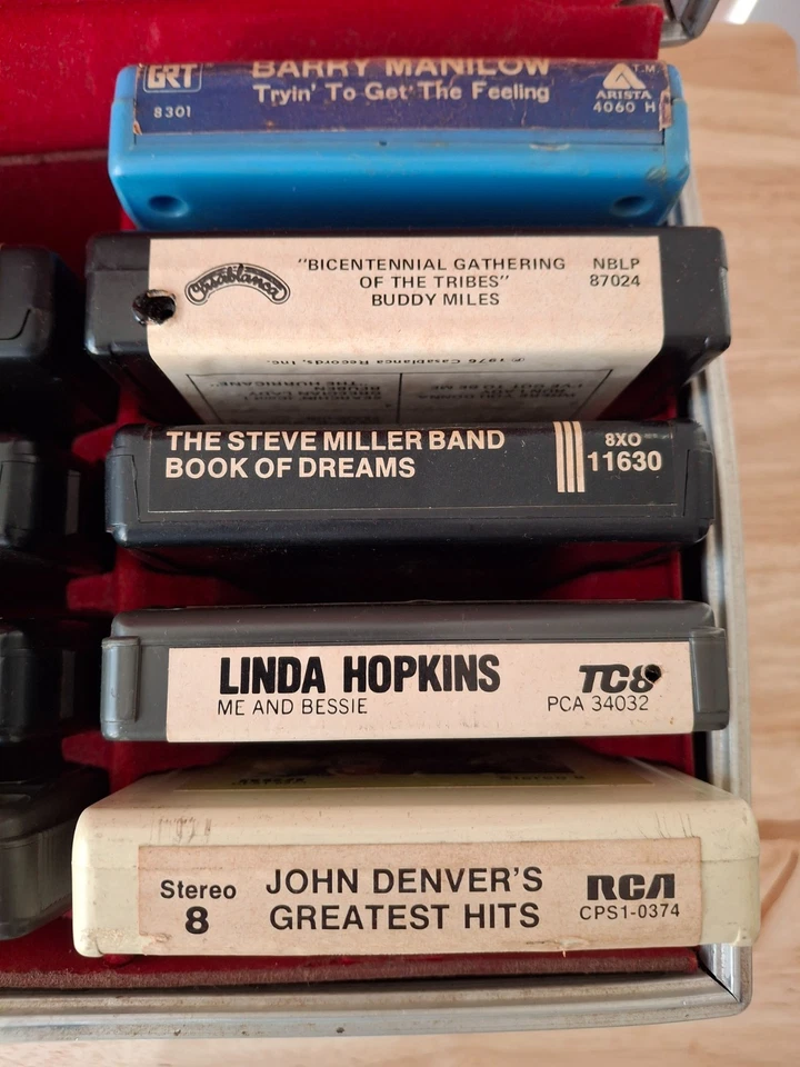 Vintage 8 Track Tapes Lot of 14 w/Case Elton John Simon Garfunkel Buddy Miles - Image 4 of 4