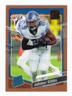 🔥 2023 CLEARLY DONRUSS JAHMYR GIBBS #62 ORANGE RATED ROOKIE RC /75 - MINT 🔥