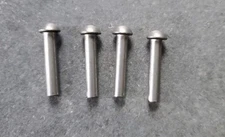 FOUR Door Hinge Pins Vermont Castings Wood Stove Or Coal 3/16" x 1" solid steel 