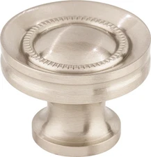 Top Knobs M292 Button Faced Knob 1 1/4" Brushed Satin Nickel