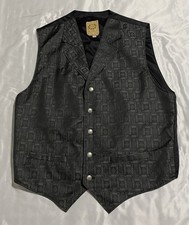 Vintage Wah Maker Frontier Vest Mens Large Steampunk Victorian Cowboy Aztec