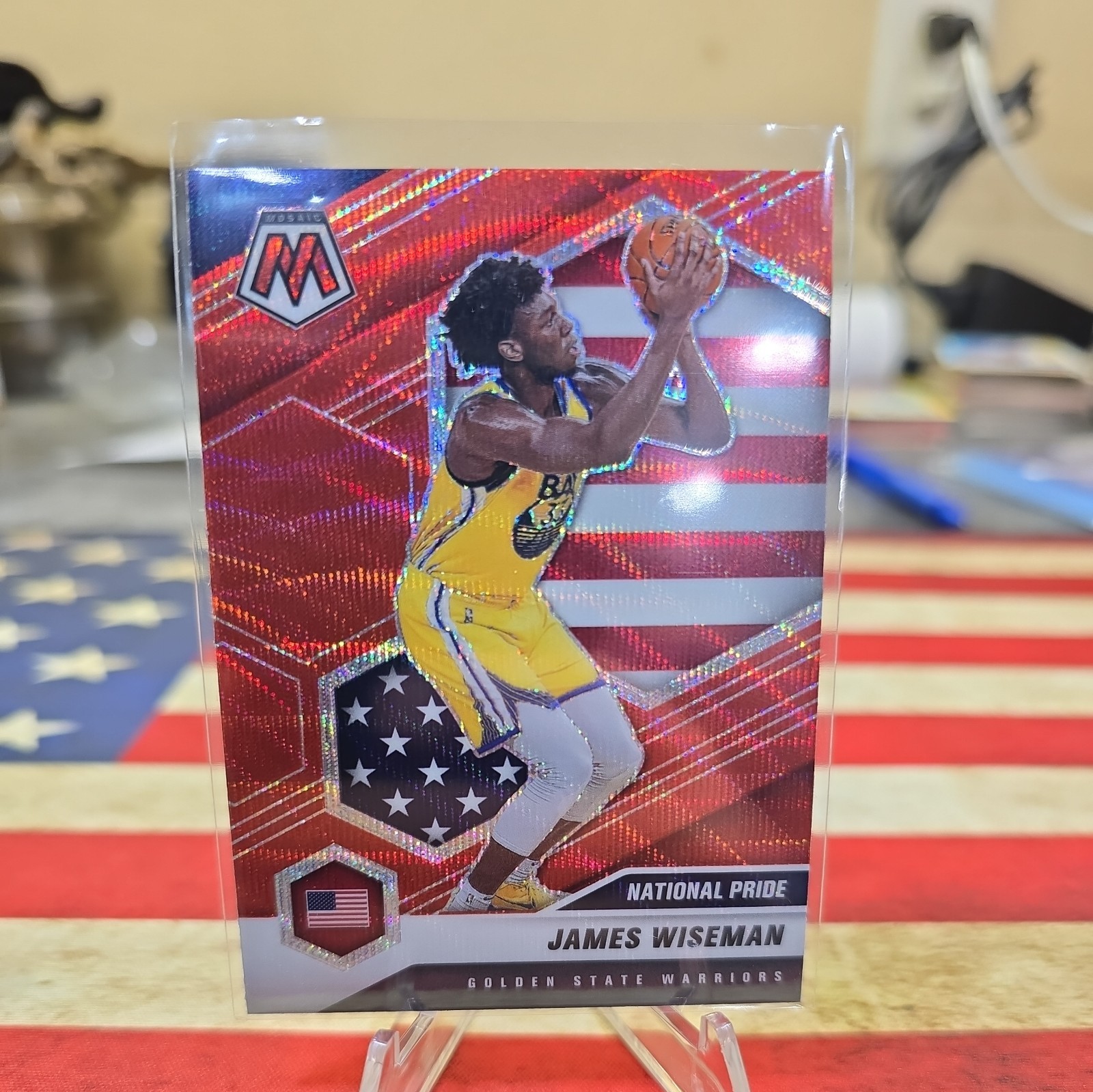 2020-21 Panini Mosaic Mosaic Red #260 James Wiseman - Golden State Warriors