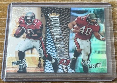 MIKE ALSTOTT / WARRICK DUNN 1999 Topps Finest DOUBLE TEAM REFRACTOR PARALLEL !