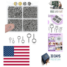 320pcs Stainless Steel Small Screw Eye Pins for Jewelry Making DIY Crafts