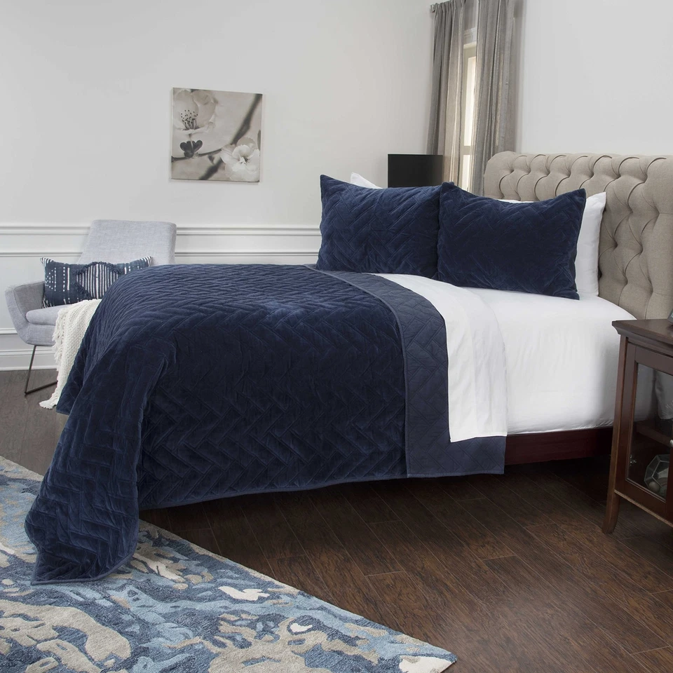 Colcha DOHBQ4721IN001692 DOH Collection by Riviera King, índigo, 106" x 92" Foto 2 de 3