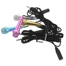 4pcs Mini Wired Mic for Mobile Phone Singing Streaming Video