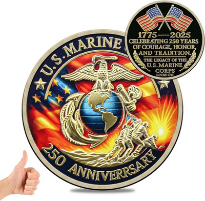 #ad Double Sided USMC 250th Anniversary Challenge Coin – 1.57 Inch Marine Corps Co $12.99