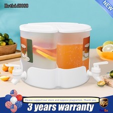 5.2L Juice/Drink Dispenser 3-in-1 Beverage Dispenser W/ 3 Faucet, 360 Rotation